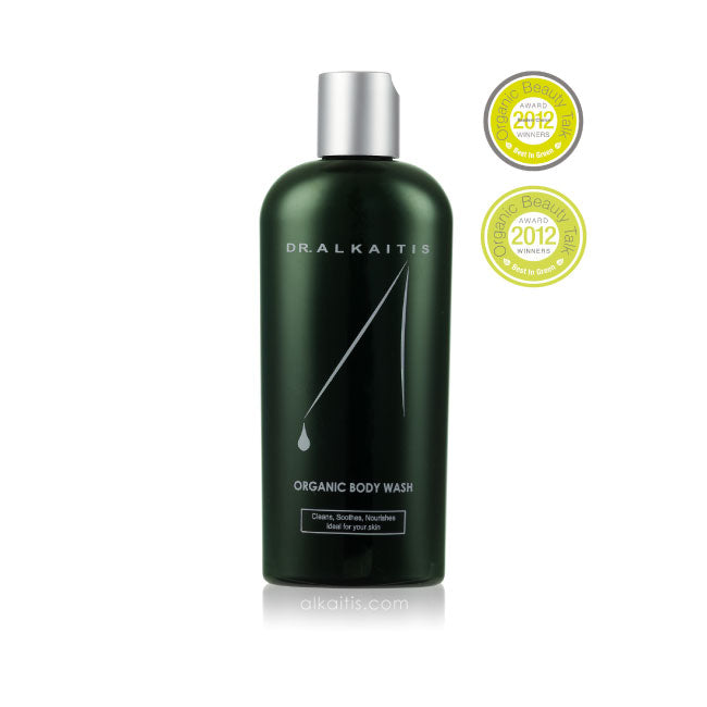 Dr. Alkaitis award winning Organic Body Wash is a gentle cleanser that does not dry out skin.
