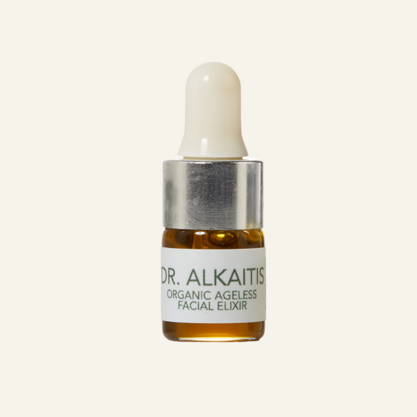 Ageless Facial Elixir Sample - 2ml Glass Dropper Bottle - Dr. Alkaitis Organics
