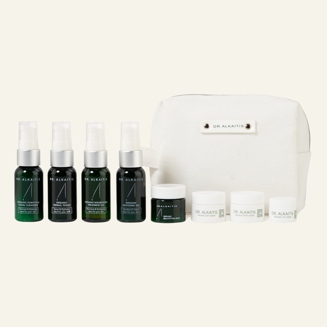 8-Piece Deluxe Organic Travel Kit - Dr. Alkaitis Organics