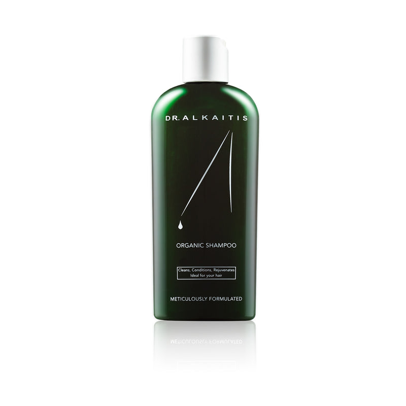 Dr. Alkaitis Organic Herbal Shampoo for lustrous shiny hair.