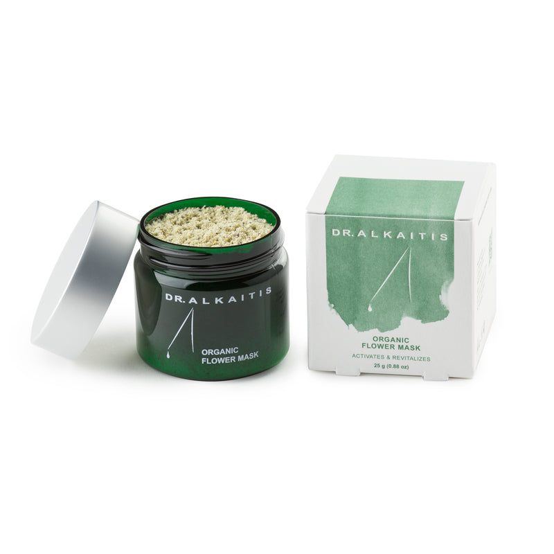 Dr. Alkaitis Organic Flower Mask gently exfoliates and will leave you with healthy looking skin.